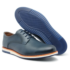 Sapato Oxford Masculino Azul Marinho Homem Estilo na internet