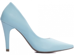 Scarpin Salto 10cm Fino Cone | Lindo Fechado Atras | Azul - loja online