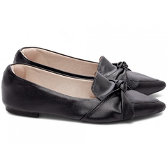 Sapatilha Mocassim Feminino Bico Fino Elegancia e Conforto em Napa Preto - Calçadospravc | Comprar Calçados Femininos Online | Comprar Scarpins