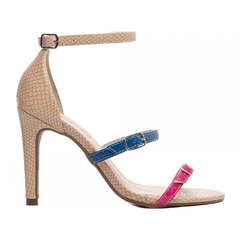 Sandalia Feminina Salto 9.5cm Multicolorida Estilo e Elegancia em Cada Passo - loja online