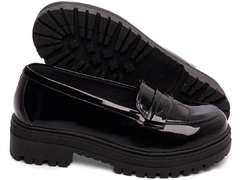 Mocassim Feminino Tratorado em Verniz Preto - comprar online