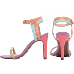 Sandalia Feminina Salto 9.5cm Multicolorida Estilo e Conforto em Cada Passo - comprar online