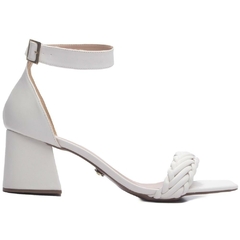 Sandalia Napa Off White Salto Bloco Grosso Baixo 7cm Colecao Finest 2025 Antiderrapante - loja online