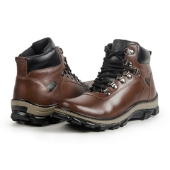 Coturno Bota Masculina Conforto Lancamento 37 a 44 Cafe - comprar online