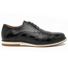 Sapato Casual Oxford Masculino Preto Homem Estilo