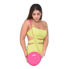 Bolsa Feminina Redonda Pequena Rosa - loja online