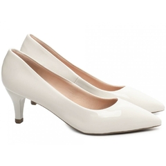 Scarpin Tradicional Luxo Salto 6cm Fino Off White - Calçadospravc | Comprar Calçados Femininos Online | Comprar Scarpins