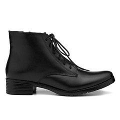 Bota Coturno Feminina Cano Baixo Preto - comprar online