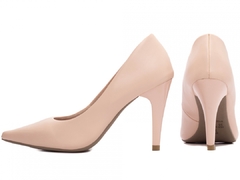 Scarpin Salto 10cm Fino Cone | Lindo Fechado Atras | Rose - comprar online