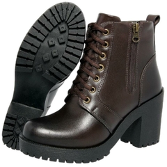 Bota Feminina Com Solado Tratorado Cafe - Calçadospravc | Comprar Calçados Femininos Online | Comprar Scarpins