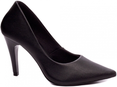 Scarpin Salto 10cm Fino Cone | Lindo Fechado Atras | Preto