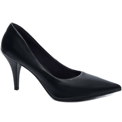 Scarpin Verniz Preto Salto Fino 8.5cm Sofisticacao e Elegancia