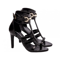 Sandalia Feminina Salto 9.5cm Preto Elegancia e Sofisticacao em Cada Passo - Calçadospravc | Comprar Calçados Femininos Online | Comprar Scarpins