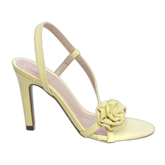 Sandalia Feminina Amarelo Salto Fino 9.5cm Antiderrapante