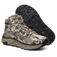 Bota CATPRIIME de Couro com CA Camuflado Solado Antiderrapante - Calçadospravc | Comprar Calçados Femininos Online | Comprar Scarpins