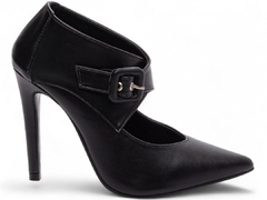 Sapato Scarpin Salto 12 | Elegância Clássica em Napa Preto - comprar online