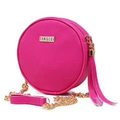 Bolsa Feminina Redonda Pequena Rosa na internet