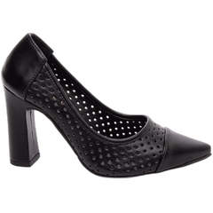 Scarpin Preto Confortavel Salto 9cm Antiderrapante