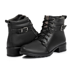 Bota Feminina Confortavel Cadarco e Fivela 33 a 40 Preto - comprar online