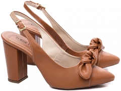 Sapato Scarpin Feminino Elegance Salto 8,5cm Grosso Caramelo - Calçadospravc | Comprar Calçados Femininos Online | Comprar Scarpins