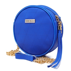 Bolsa Feminina Redonda Pequena Azul - comprar online