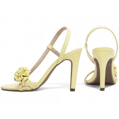 Sandalia Feminina Amarelo Salto Fino 9.5cm Antiderrapante - comprar online