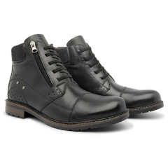 Bota Coturno Masculino Casual Preto