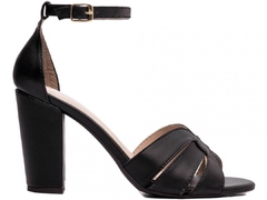 Sandália Salto 8,5cm | Glamour Luxo e Conforto | Preto - loja online