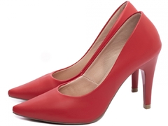 Scarpin Salto 10cm Fino Cone | Lindo Fechado Atras | Vermelho na internet