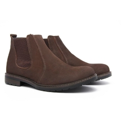 Bota Botina Casual Masculina Cafe