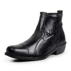 Bota Masculina Conforto Fechada com Ziper 37 a 44 Preta - comprar online