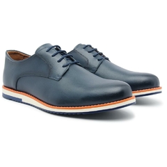 Sapato Oxford Masculino Azul Marinho Homem Estilo - comprar online