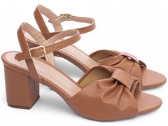 Sandália Feminina Caramelo - 6 cm - Fivela Dourada - Calçadospravc | Comprar Calçados Femininos Online | Comprar Scarpins