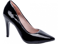 Scarpin Clássico Ellegancê Salto 10cm Fino em Cone Preto - comprar online