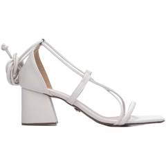 Sandalia Napa Off White Salto Bloco Grosso Triangular 7cm Colecao Finest 2025 Antiderrapa - loja online