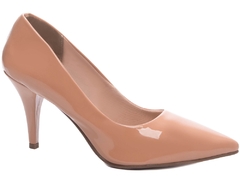 Scarpin Verniz Arrasadora Salto 8,5cm Fino Elegante Blush