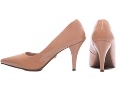 Scarpin Verniz Arrasadora Salto 8,5cm Fino Elegante Blush - comprar online