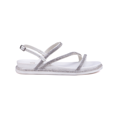 Sandalia Feminina YES Creme Crystal | Elegância e Conforto - comprar online