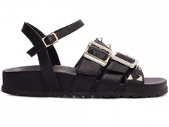Sandália Papete Verão: Elegância versátil | Apliques Prata | Preto - Calçadospravc | Comprar Calçados Femininos Online | Comprar Scarpins