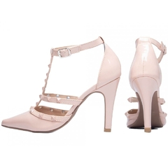 Scarpin Luxo e Glamour Salto 9cm Fino em Cone Verniz Rose - comprar online