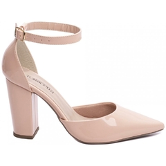 Scarpin Aberto com Fivela Salto 9cm| Luxo e Glamour em Rose