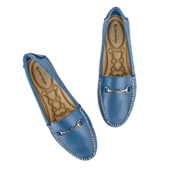 Sapatilha Mocassim Feminina Azul - comprar online