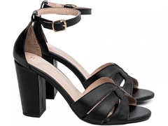 Sandália Salto 8,5cm | Glamour Luxo e Conforto | Preto - Calçadospravc | Comprar Calçados Femininos Online | Comprar Scarpins