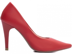 Scarpin Salto 10cm Fino Cone | Lindo Fechado Atras | Vermelho - loja online