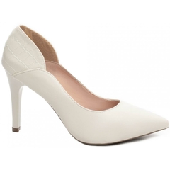 Scarpin Luxo Classe A Salto 10 Fino Super Elegante Off White