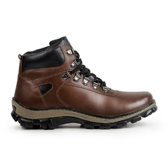 Coturno Bota Masculina Conforto Lancamento 37 a 44 Cafe