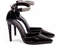 Sapato Scarpin Salto 12 | Charme e Elegância Clássica em Napa Preto - Calçadospravc | Comprar Calçados Femininos Online | Comprar Scarpins