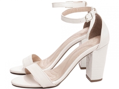 Sandália Salto 8,5cm | Charme Off White Elegancia & Conforto na internet