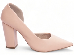 Scarpin Aberto do Lado Salto 8,5cm | Glamour Inovador em Rose