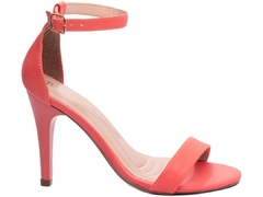 Sandalia Salto 9,5cm | Elegancia em Rosa & Detalhe Dourado